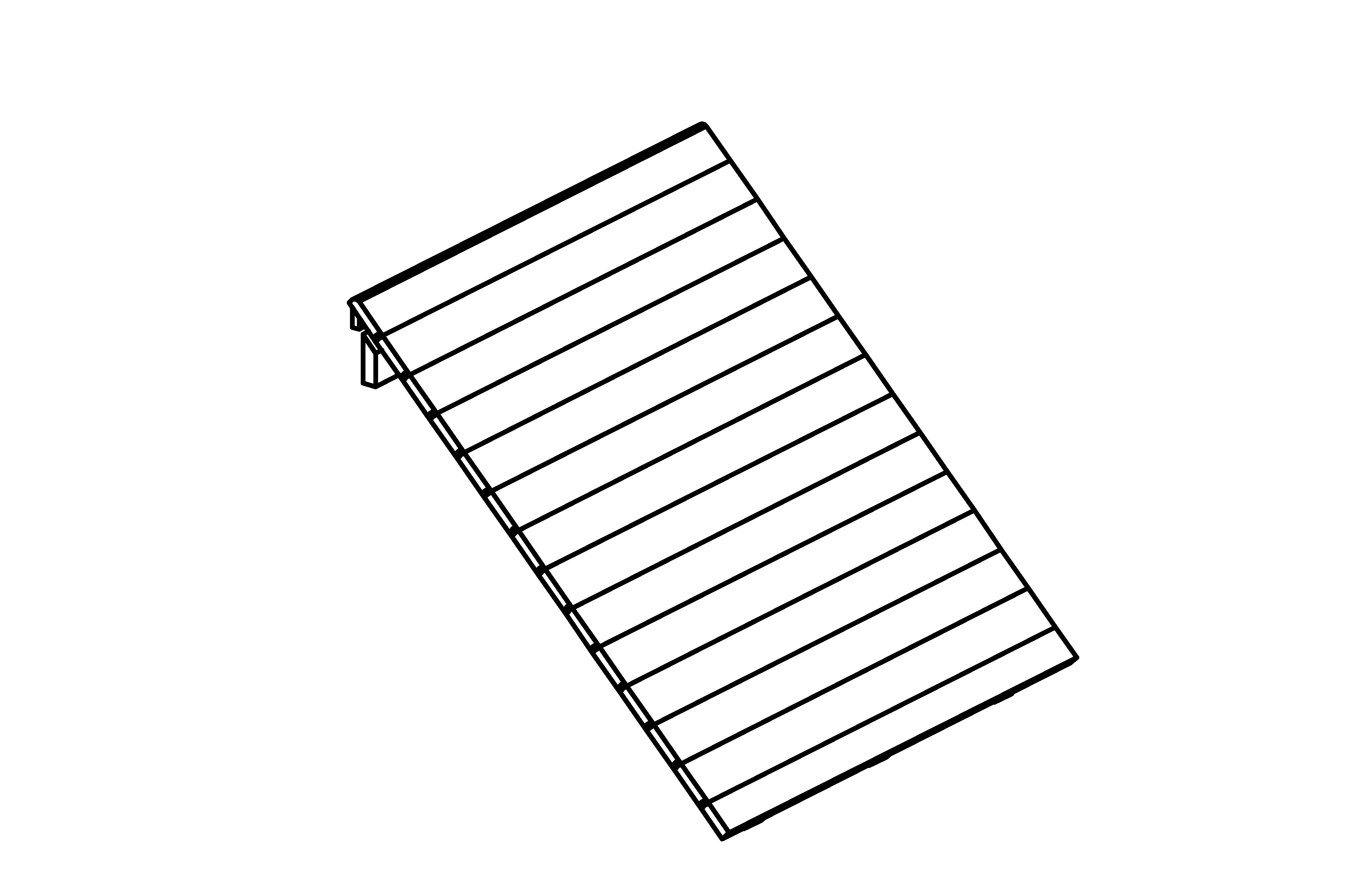 Inclined Wall, height = 1.50 m, width = 2 m