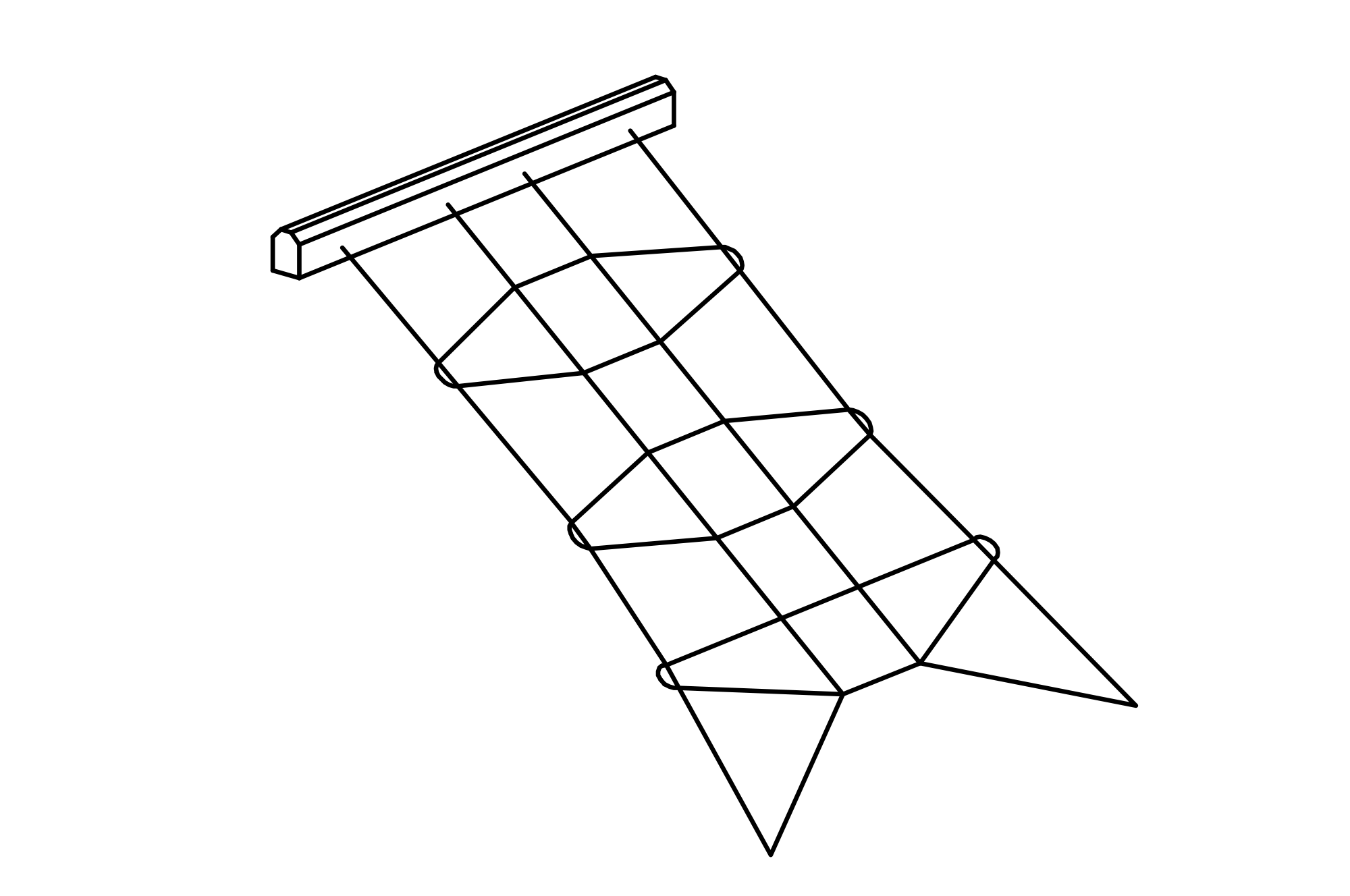 Inclined Climbing Net, height = 1.50 m