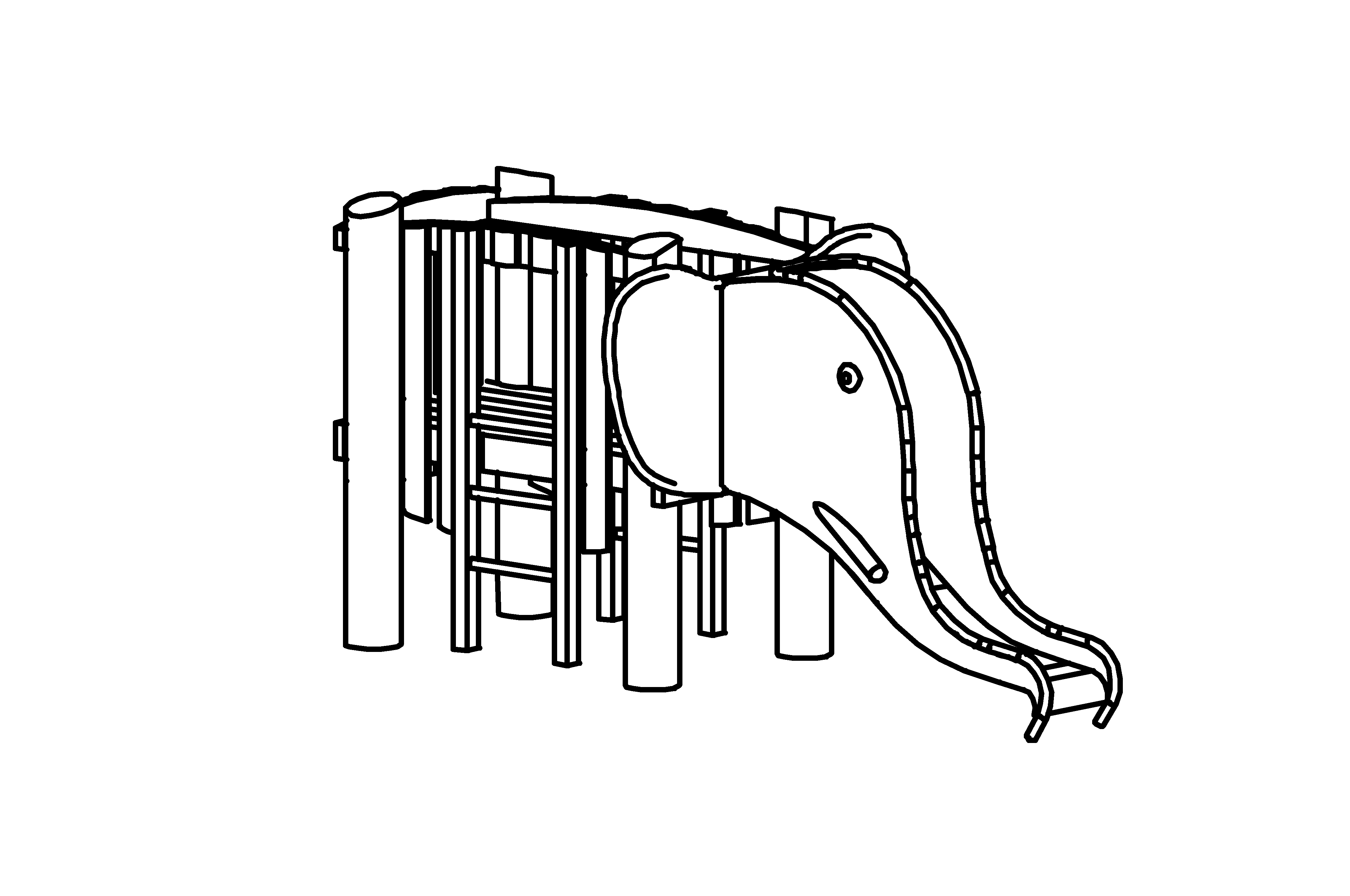 Small Elephant with Trunk Slide