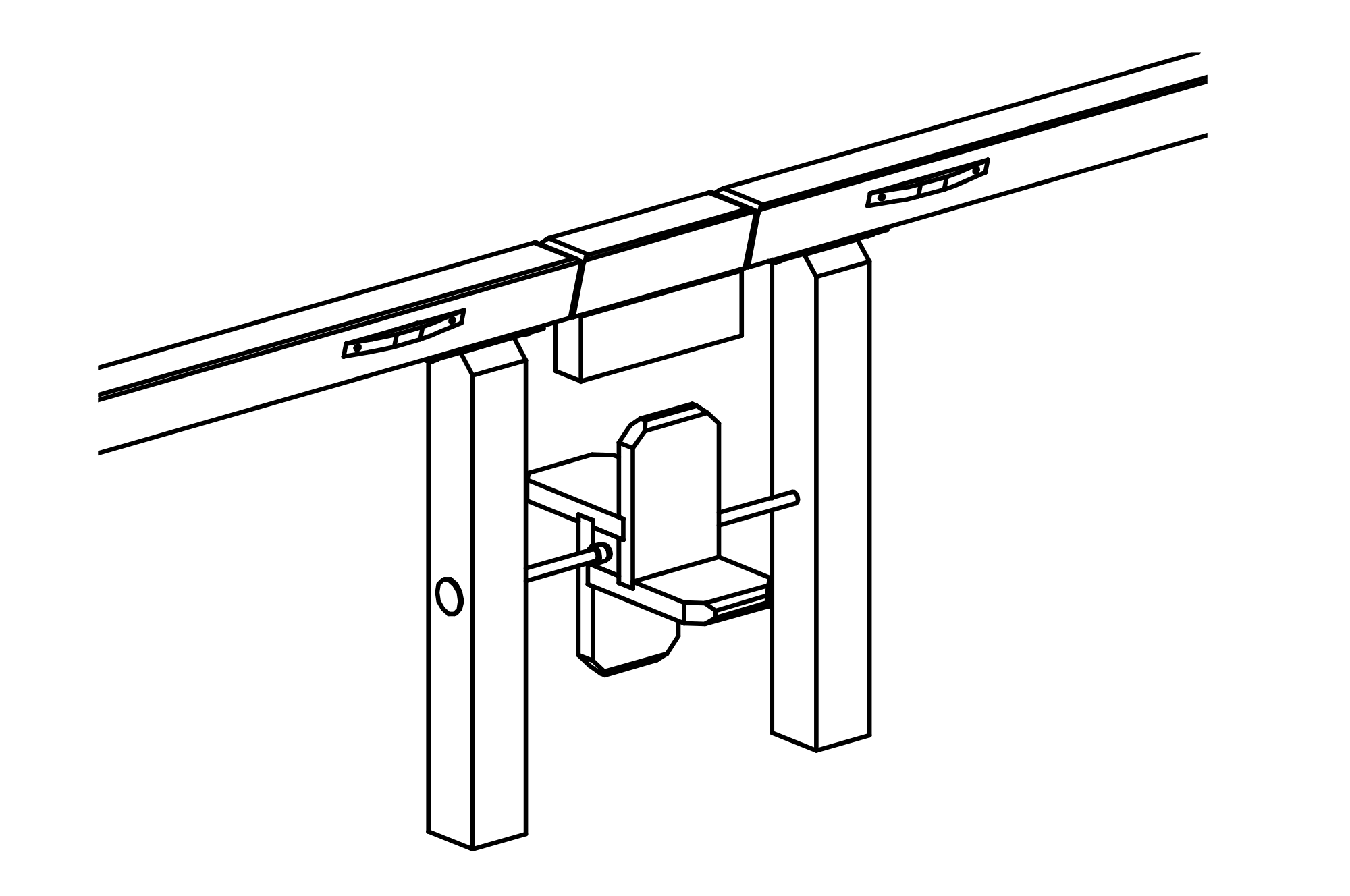 Conveyor Track – Dumping Station for side emptying