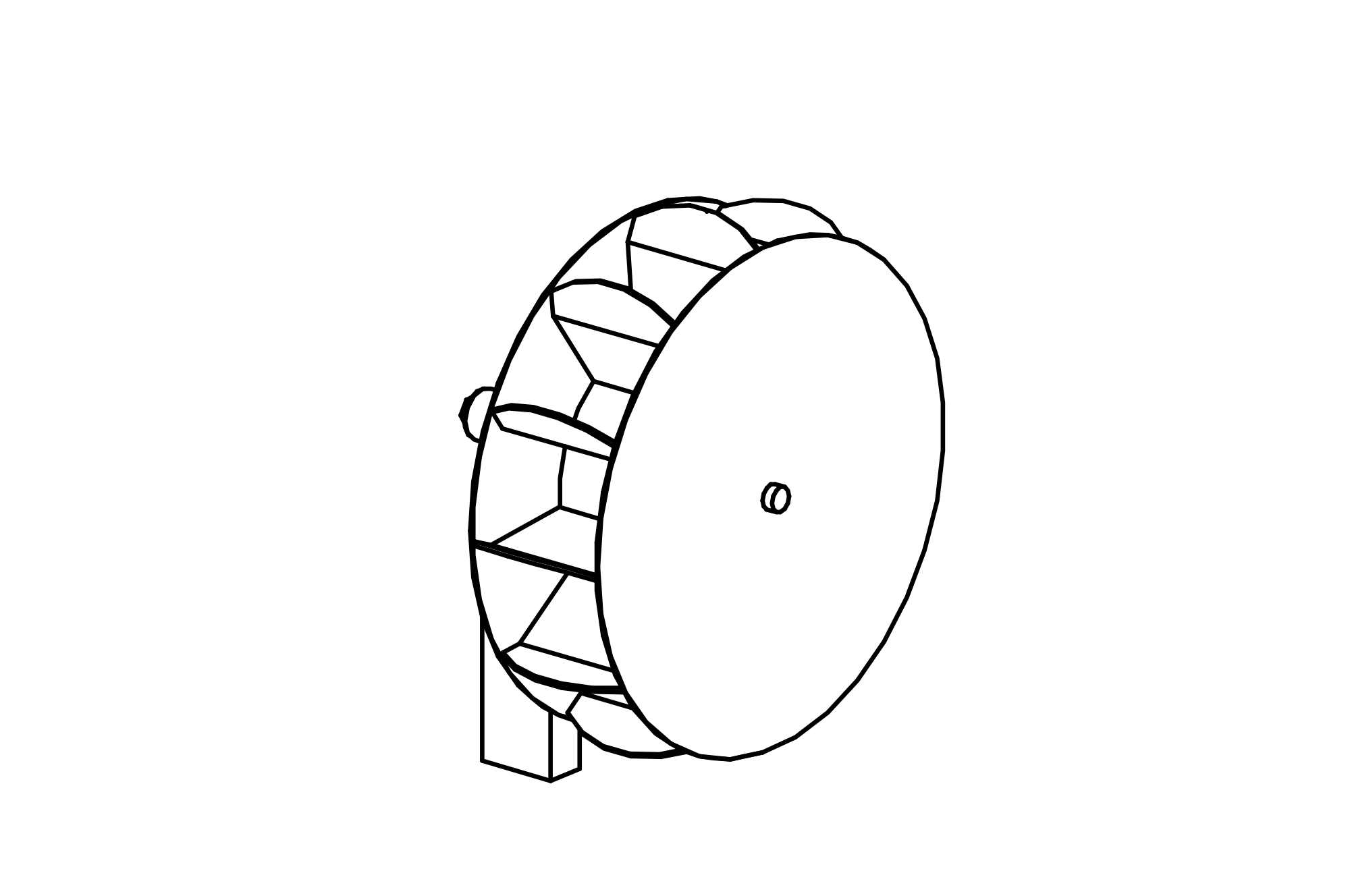 Mill Wheel, diameter = 65 cm, stainless steel