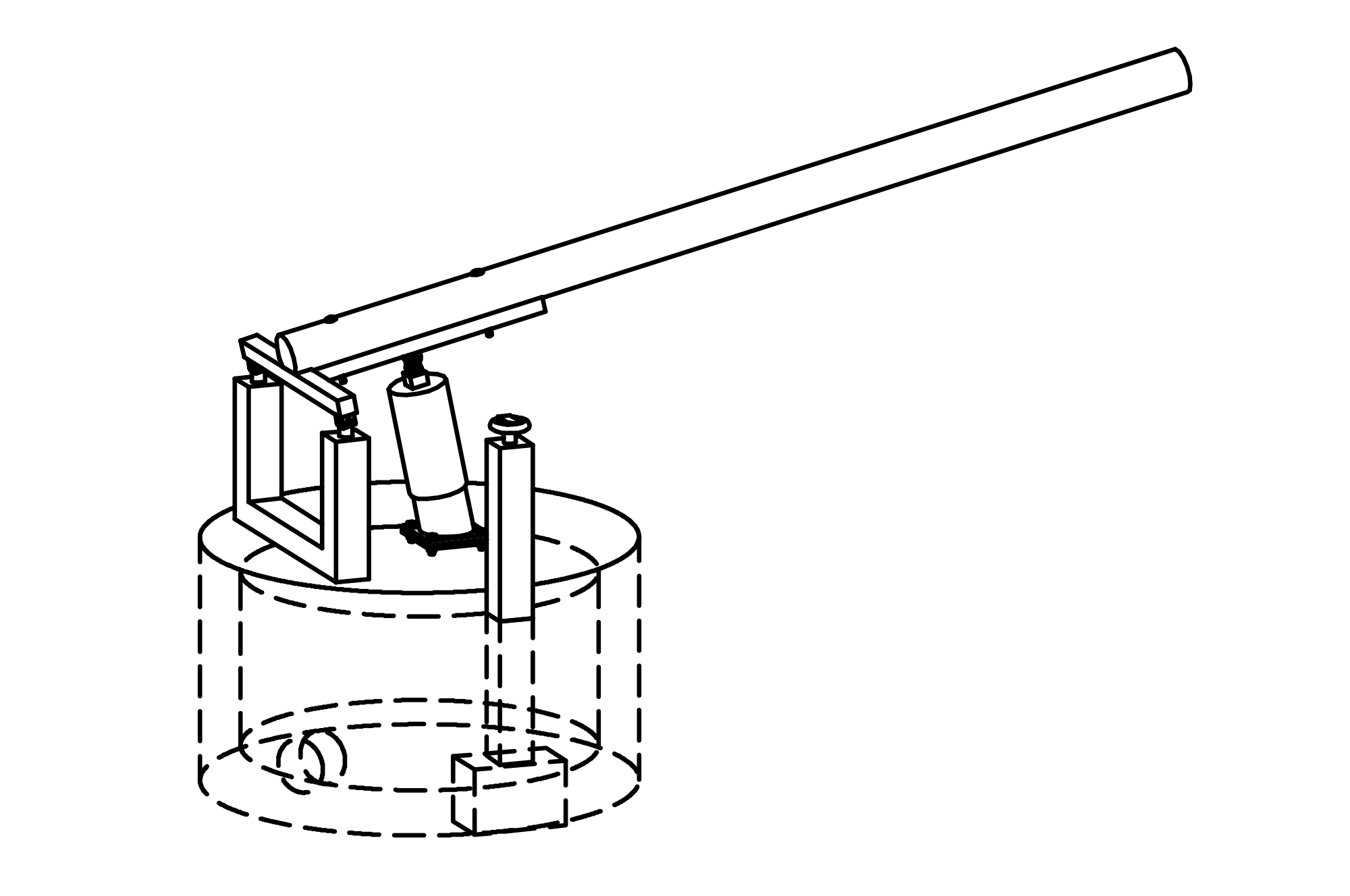 Long Handle Pump with valve assembly and one way distribution