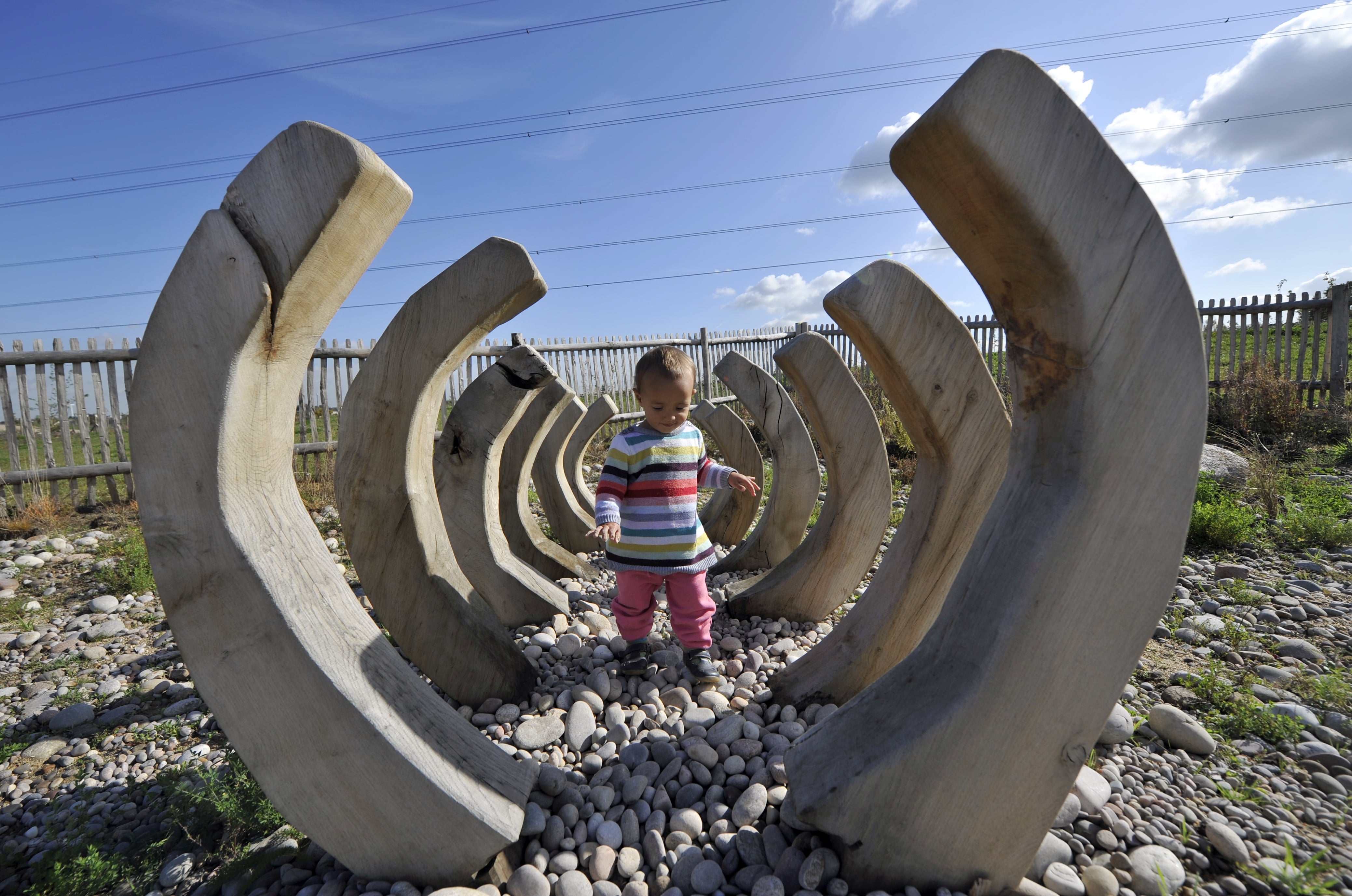 Informal play, incorporated using history of the site. 