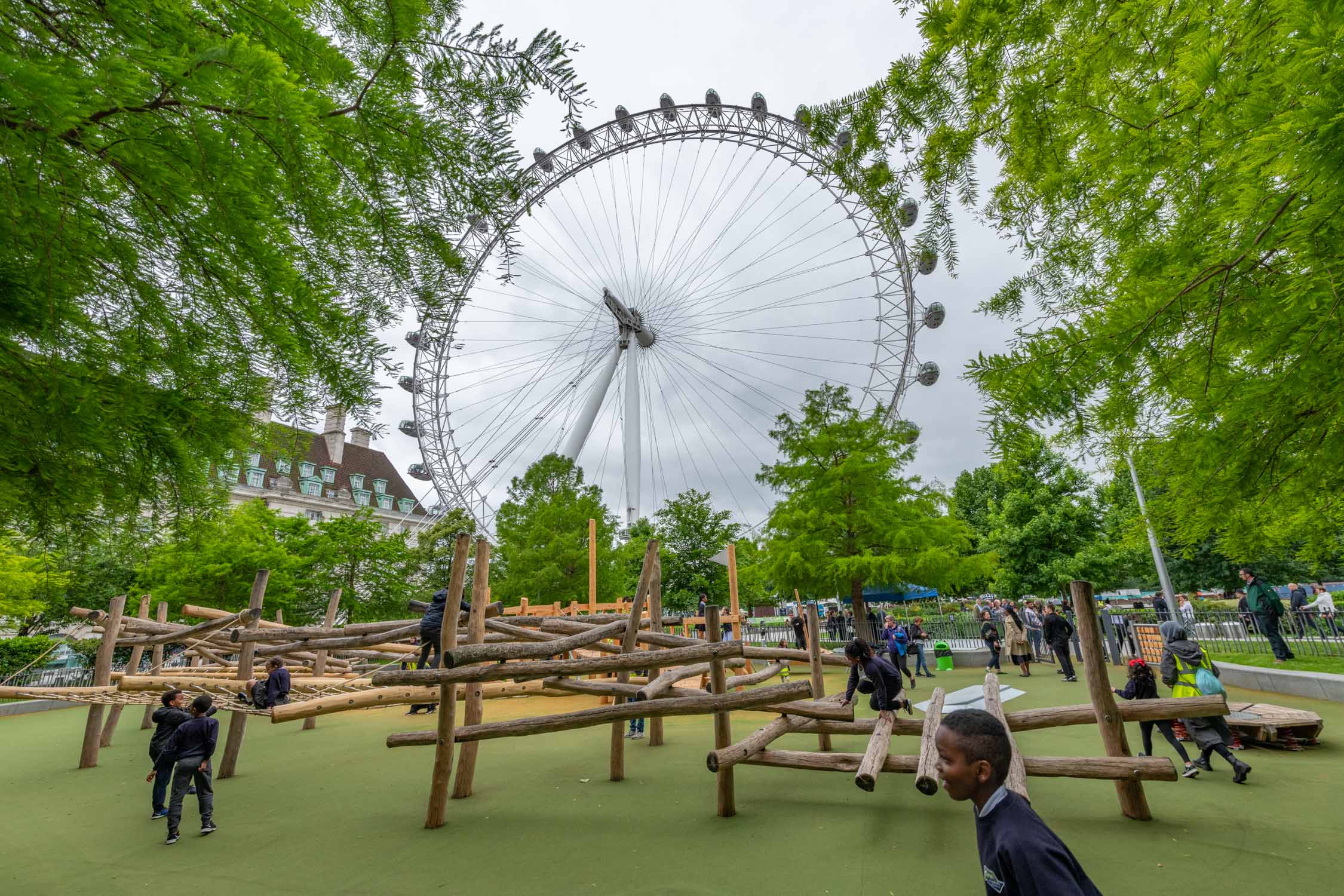 Natural playground design on the South Bank