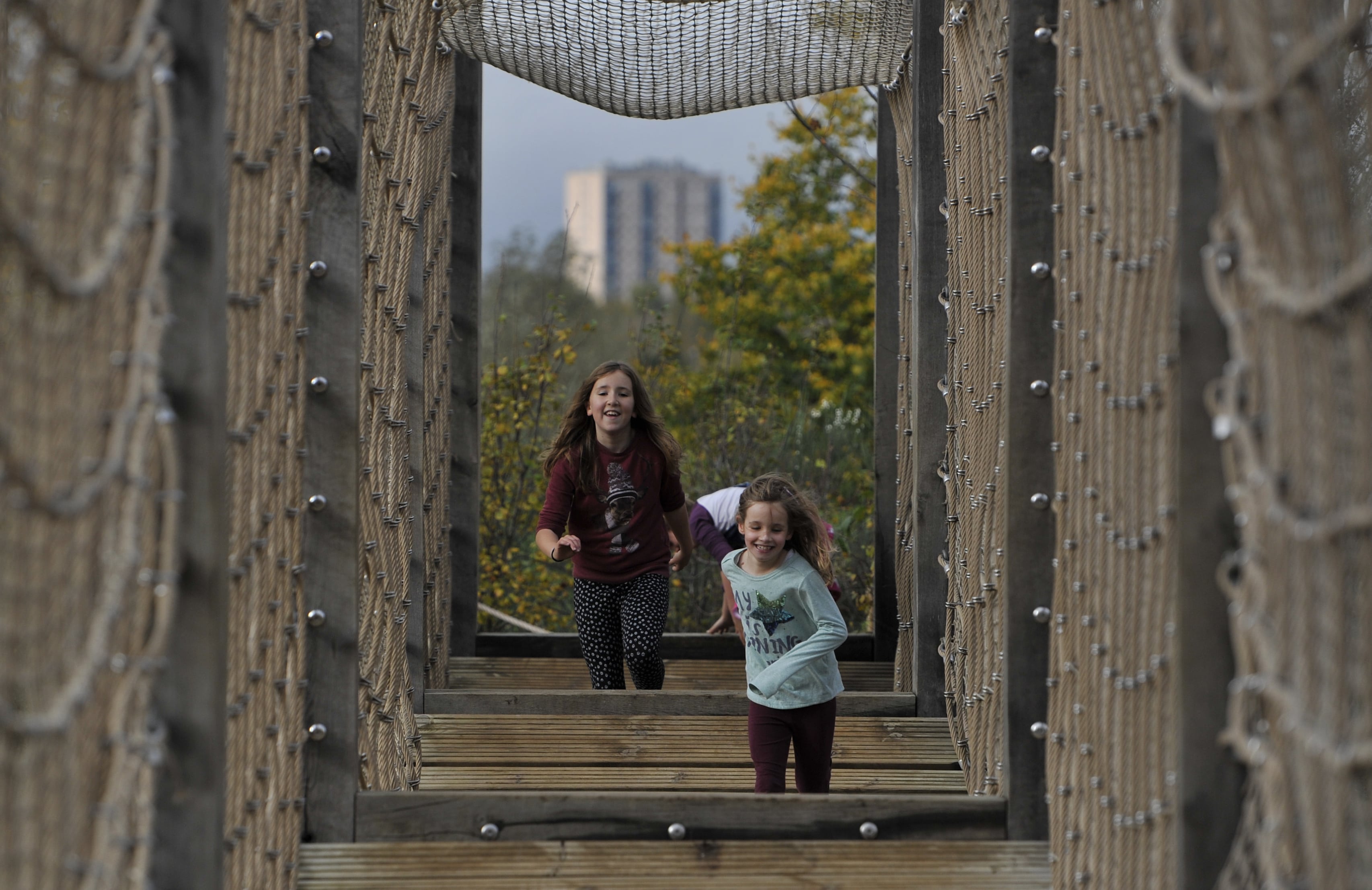 Natural playground equipment that includes water play