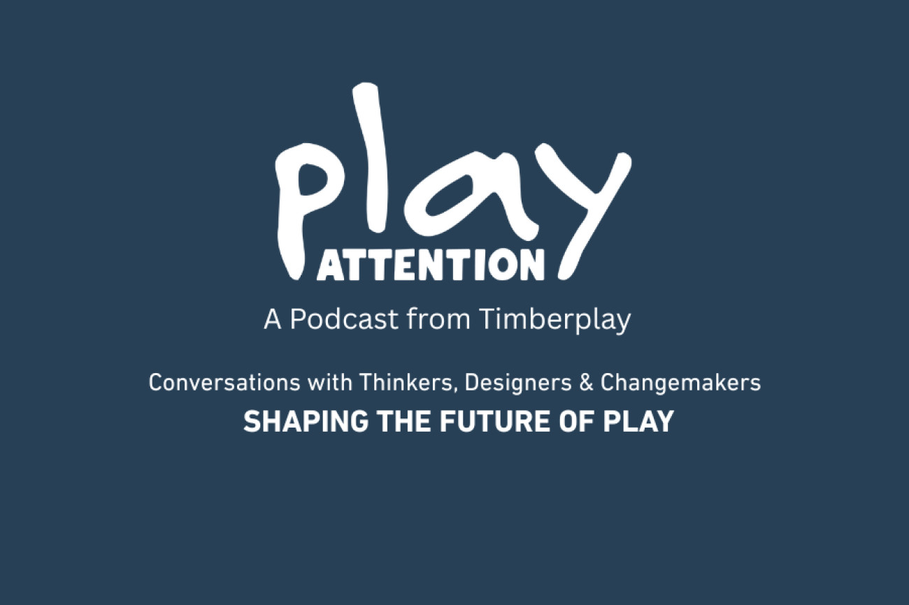 The words Play Attention are in white, with a red triangle box on a dark blue background